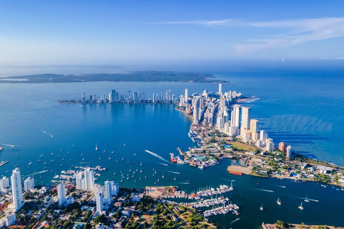 Aerial view of Cartagena